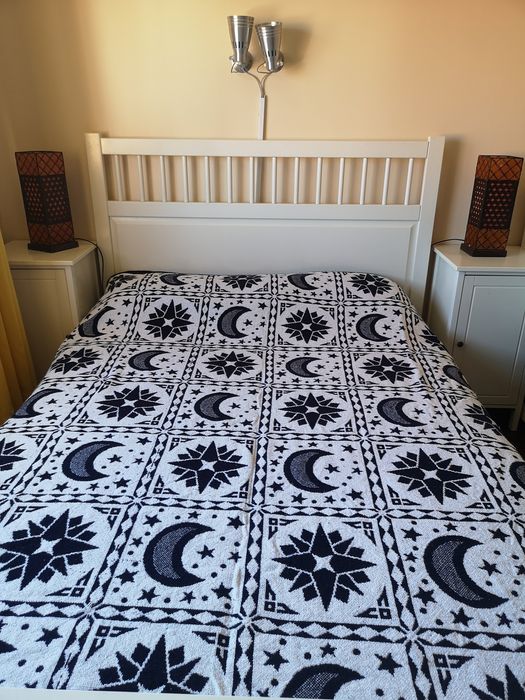 Colcha de cama de casal reversível