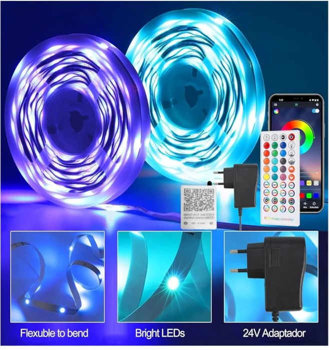 Vendo Luzes Led Rgb 2 caixas