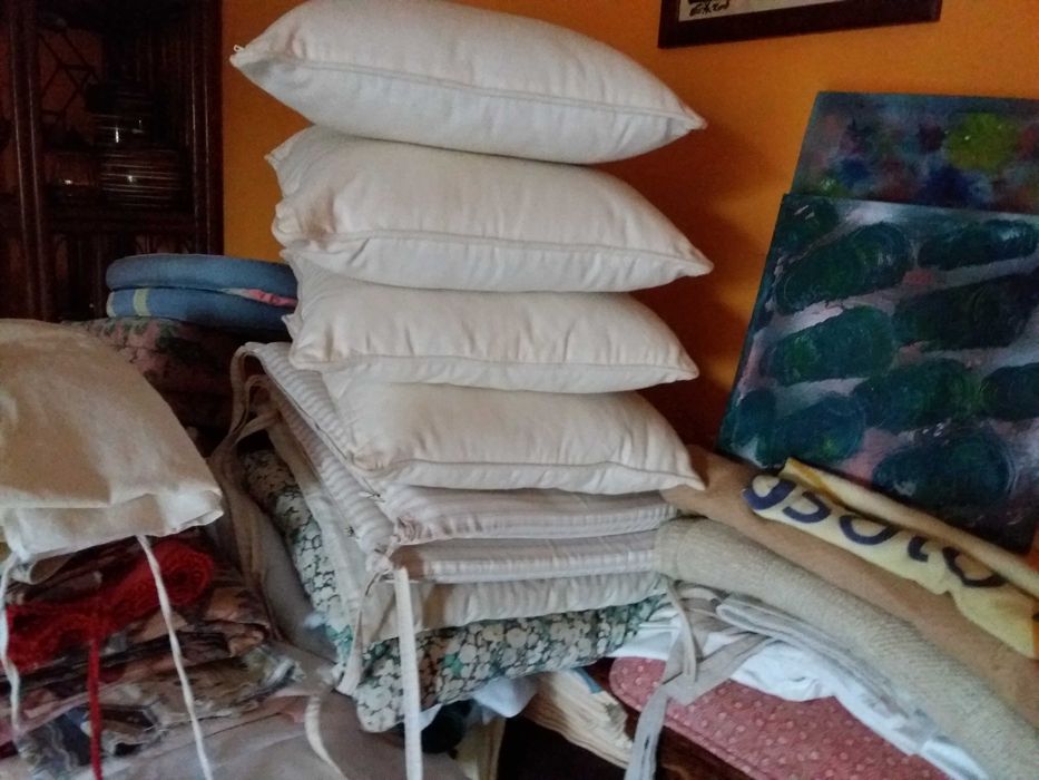 toalhas grelhador almofadas almofadão