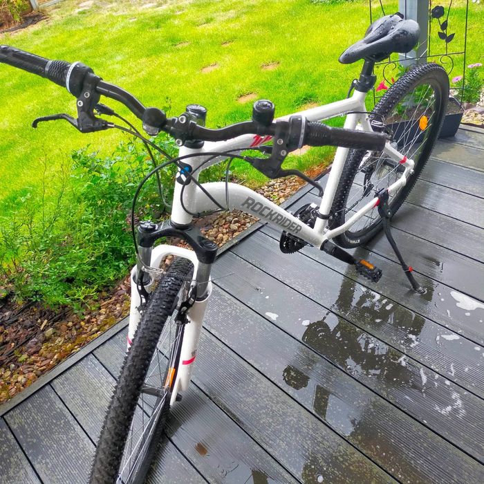 Rower damski górski MTB Rockrider ST 100 27,5 cala biało-różowy ...