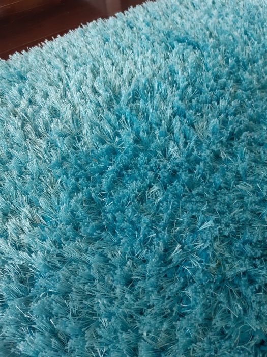 Dywanik 60x100 cm turkus shaggy