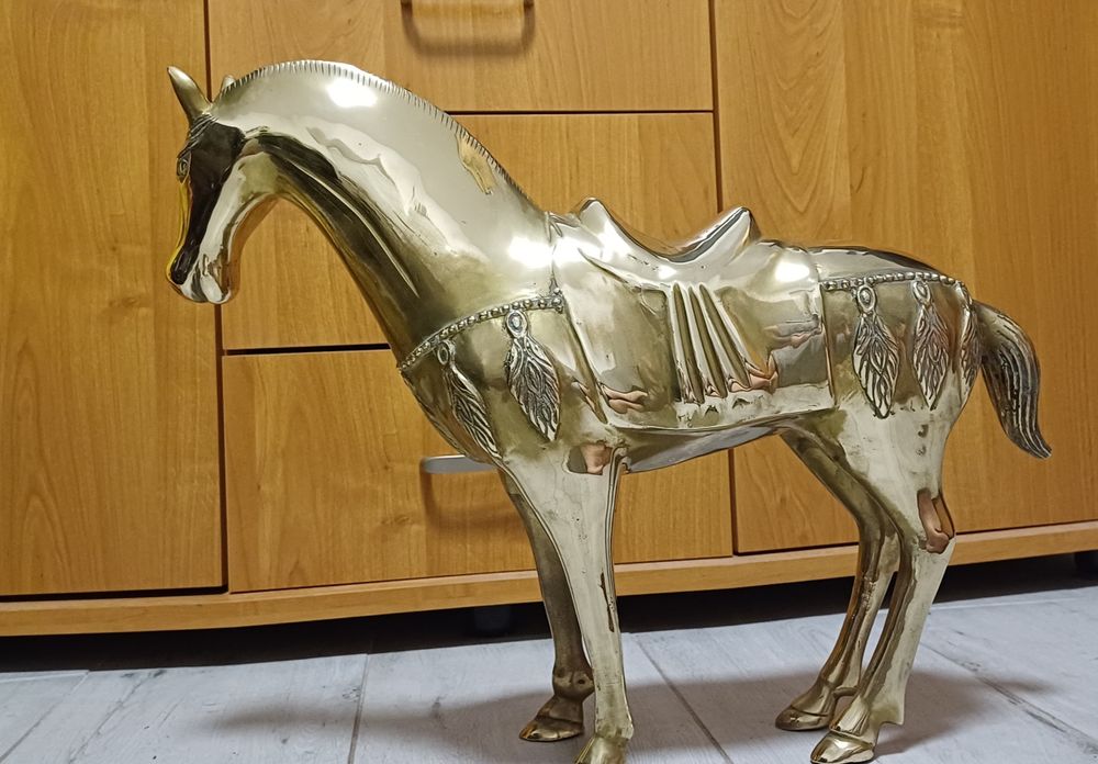 Koń mosiądz figurka rzeźba 6 kg