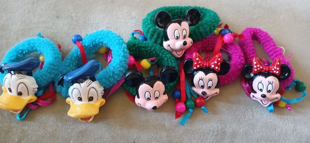 Резинки для волос детские 90-х гг.(Микки, Минни Маус, др.) цена за все