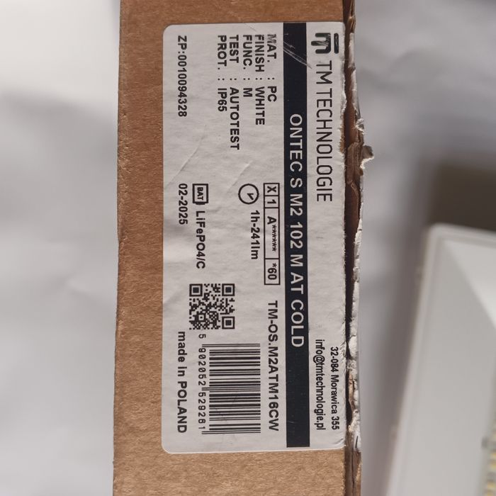 Oprawa awaryjna ONTEC S M2 102 M AT COLD