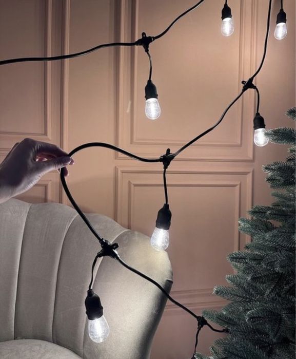 ретро гірлянда з економними лампами єдісона  экономная ретро гирлянда