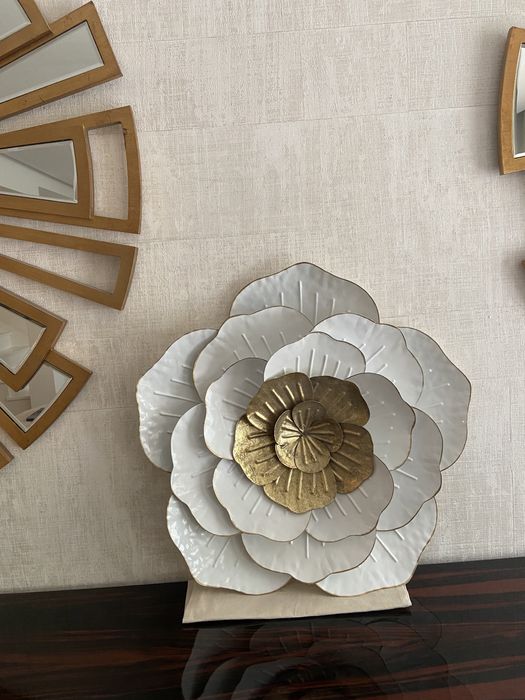 Peça decorativa metal, escultura, quadro