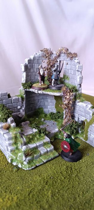 wargaming Ruiny – budynek 2 poziomy 28mm teren