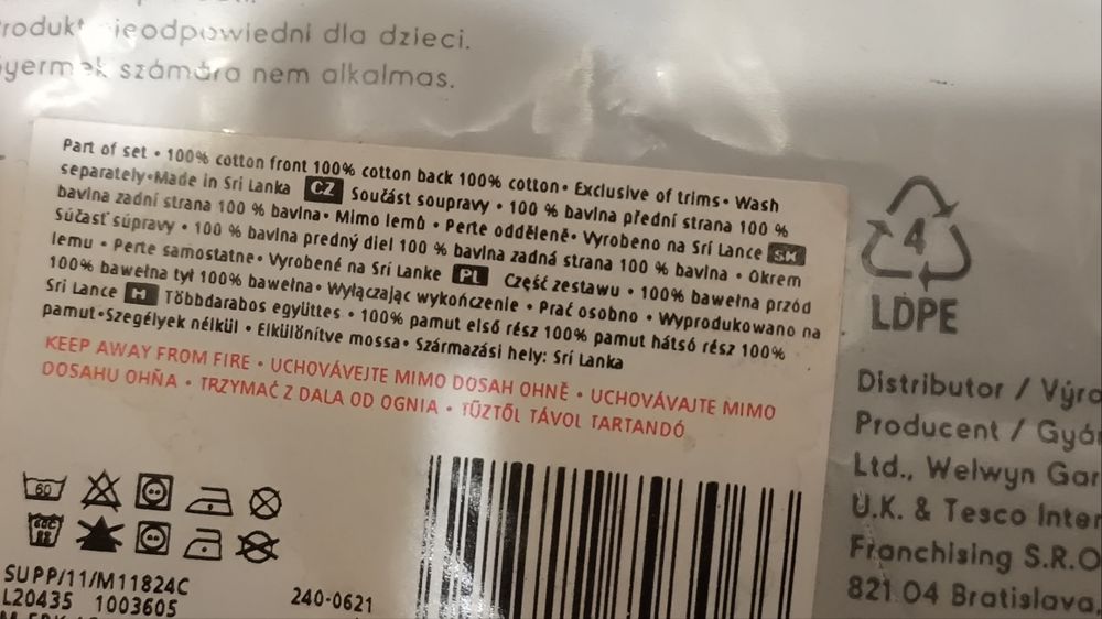 Maseczki ochronne bawełniane 5 sztuk