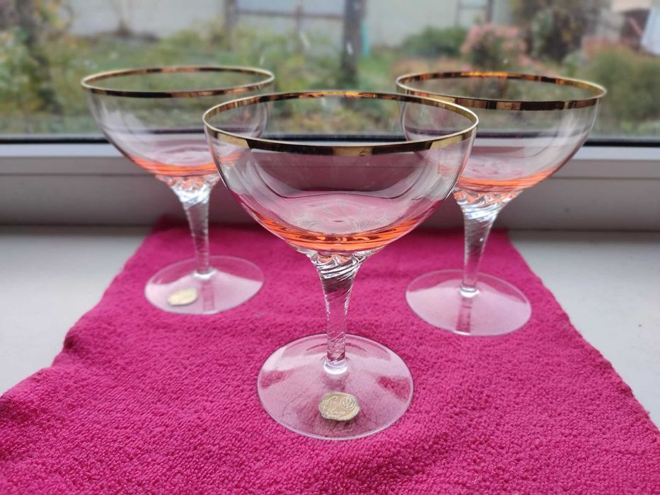 Фужеры Богемия  Чехословакия Винтаж.