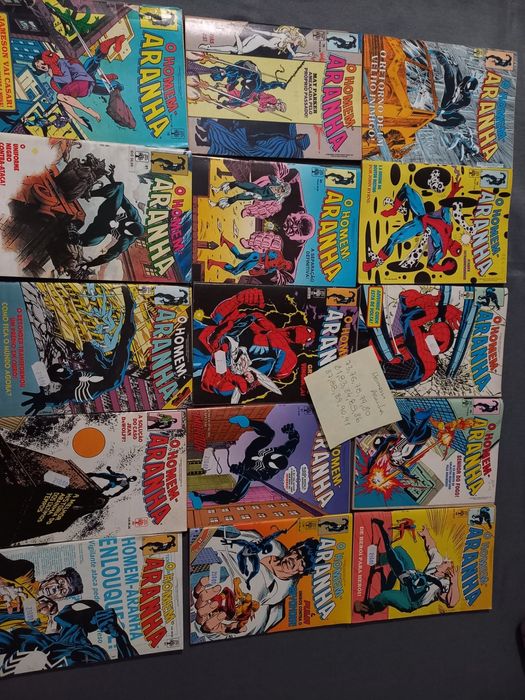 Várias BD, Teia Aranha, fantasma, Hulk, homem Aranha, capitão América