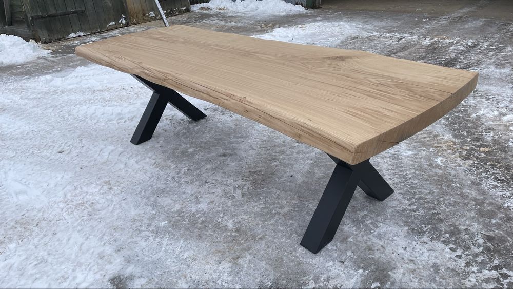 Stół dębowy, monolit 250x96 cm