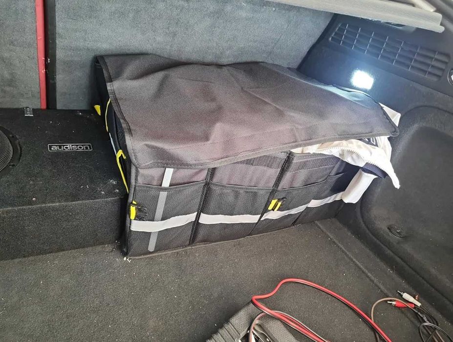 Duży Mocny Organizer Do Bagażnika Auta Samochodu Torba Pokrywa Pudełko