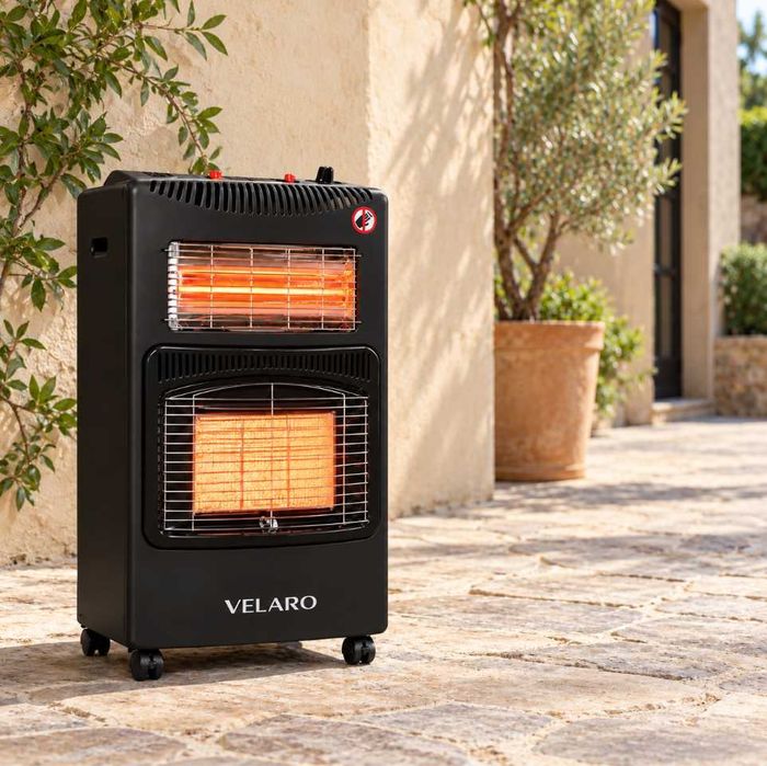 Газовий керамічний польський обігрівач 3в1 4200w для закритих приміщень з додатковим підключенням з розетки переносний безпечний для квартир та офісу