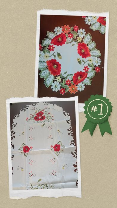 Komplet serweta 60x120 i serwetki 30 cm