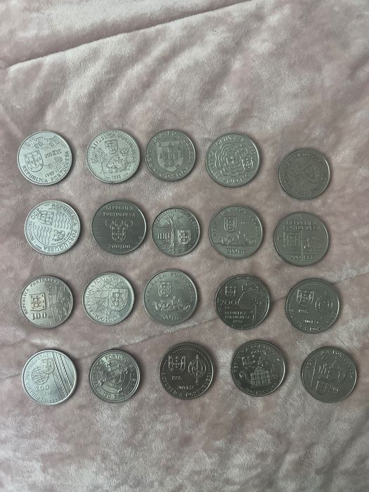 Conjunto moedas 200 escudos