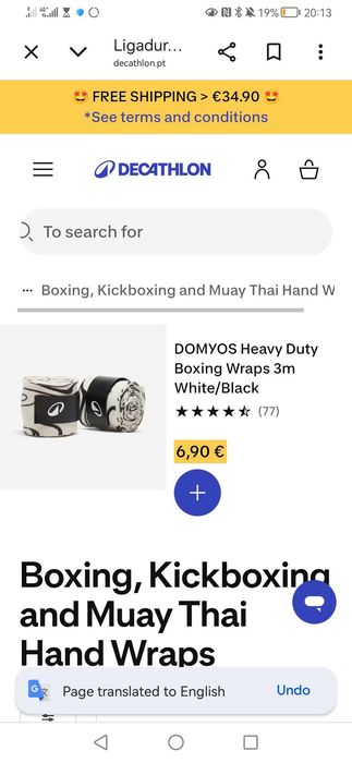 Luvas de treino de box (como novo) para Adulto/Adolescente + ligaduras