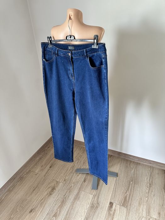 Spodnie dżinsy papaya rozmiar 46 elastyczne wysoki stan