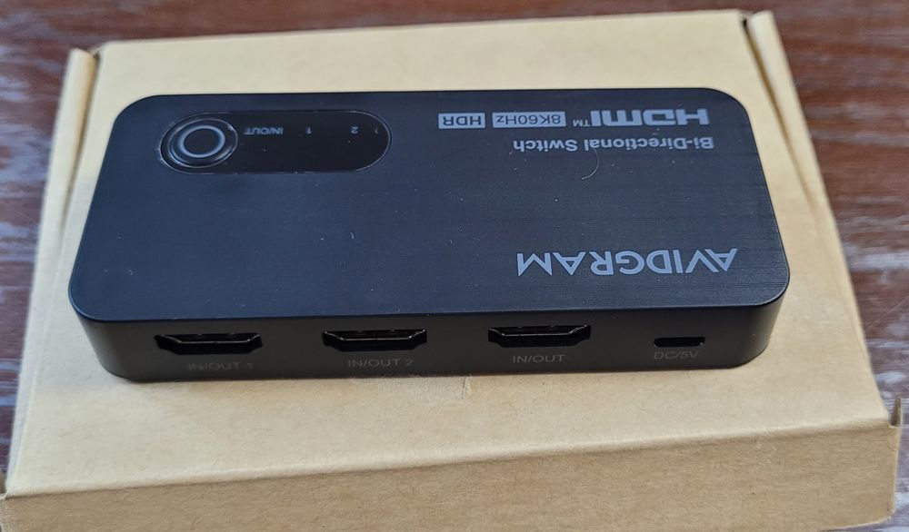 Перемикач HDMI 2 в 1, 2 порти 4K 120 Гц