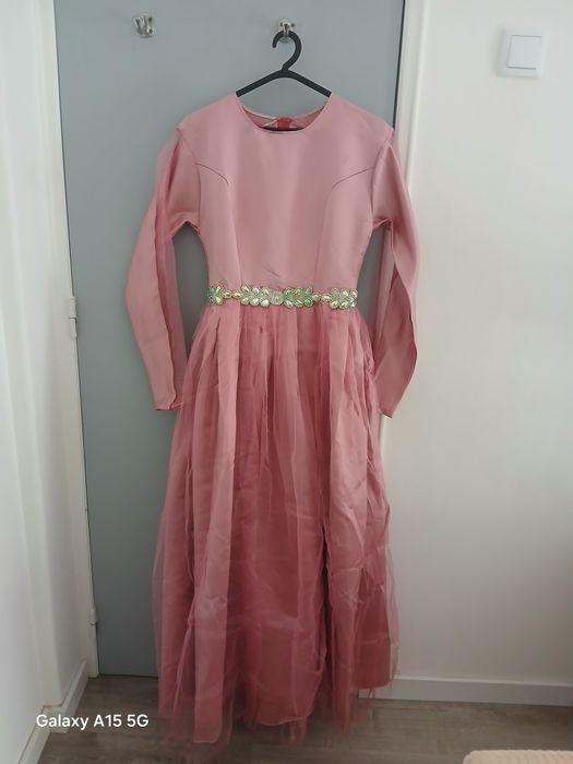 Vestido Longo Rosa - Sob medida- Usado 1x