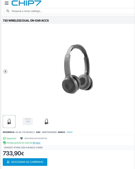 Auriculares Bluetooth Cisco Headset 730
