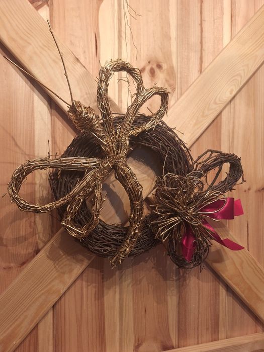 Naturalny wianek WAZKA 40 cm walentynki