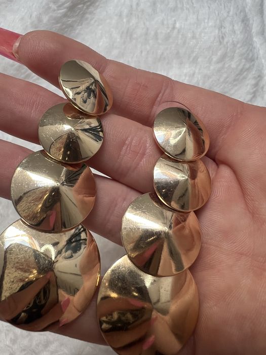 Kolczyki eleganckie szykowne old money mankietowe glam chic wiszące