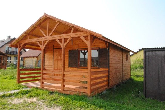 Domek letniskowy,ogrodowy,drewniany,altanka,4x4m+ 2m taras,do 35m2