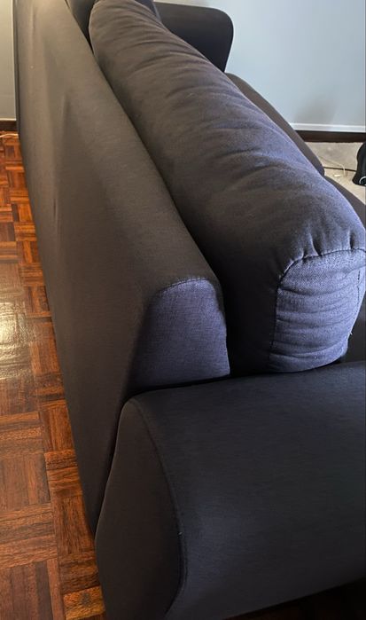 Sofá 3 lugares Cinza Escuro