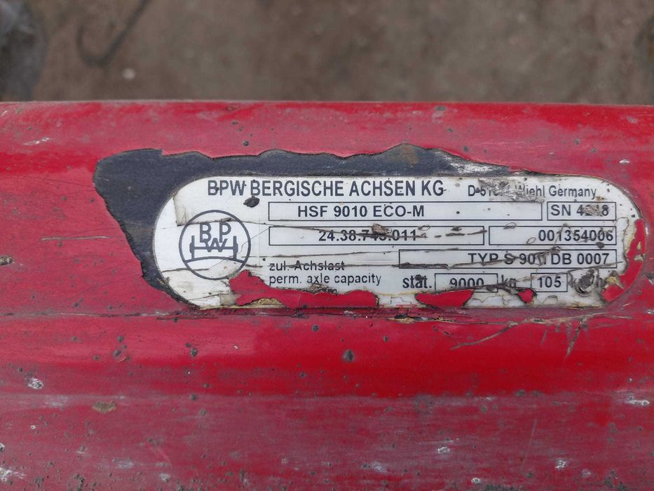 Schmitz chłodnia przyczepa naczepa osie z kołami BPW ECO bębny