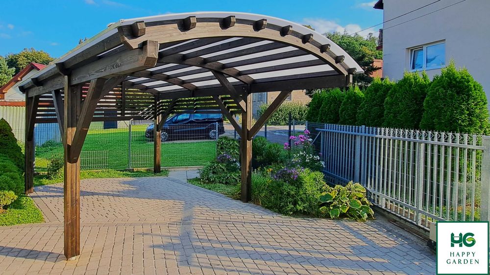 Wiata samochodowa Gięta