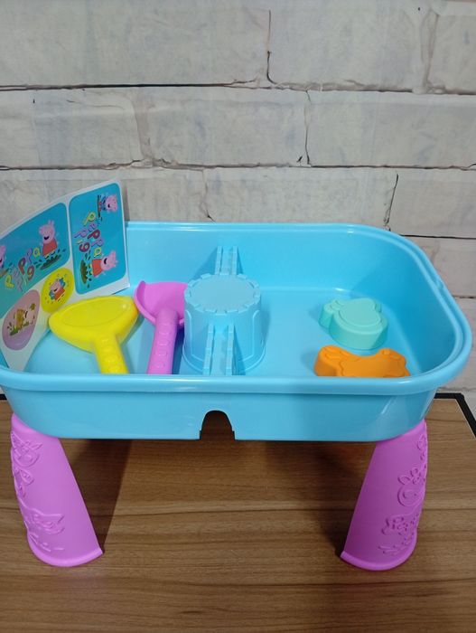 Stolik do zabawy z piaskiem i woda + akcesoriami przenośna piaskownica