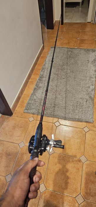 Cana de pesca com carreto