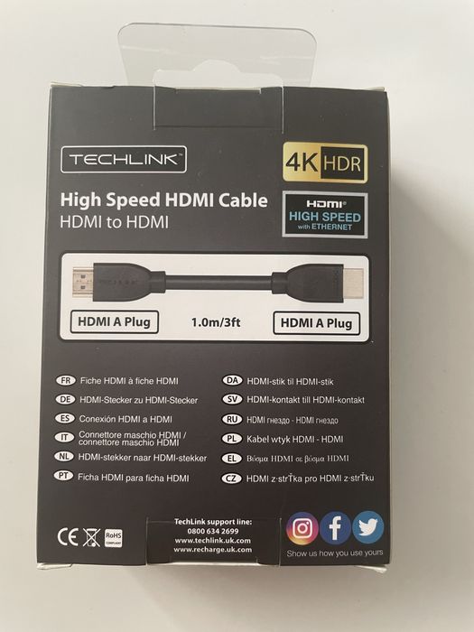 Kabel HDMI 1m nowy