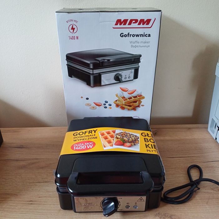 Gofrownica MPM mocna 1400 W nowa, gwarancja