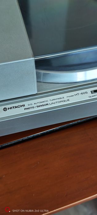Stereo Hitachi, amplituner, deck, gramofon, kolumny.