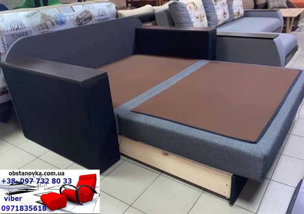 Диван викатний Kубус посилений каркас тумбами нішами доставка Україна