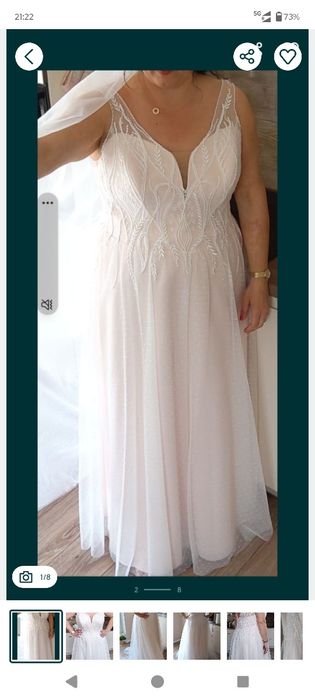 Suknia ślubna plus size XL XXL styl Anna Kara
