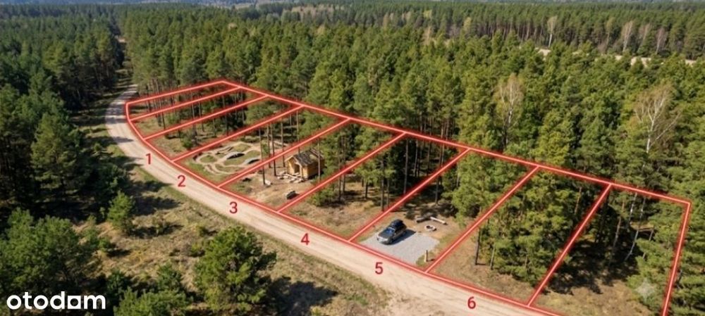 Piękna działka idealna pod rekreacje odpoczynek zadrzewiona las natura