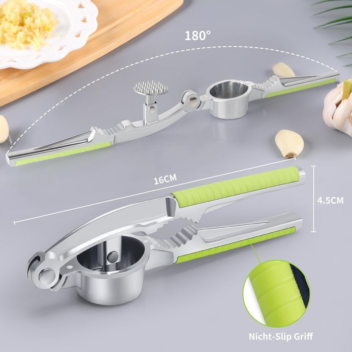 YC Kitchen Prasa do Czosnku ze Stali Nierdzewnej Ergonomiczna