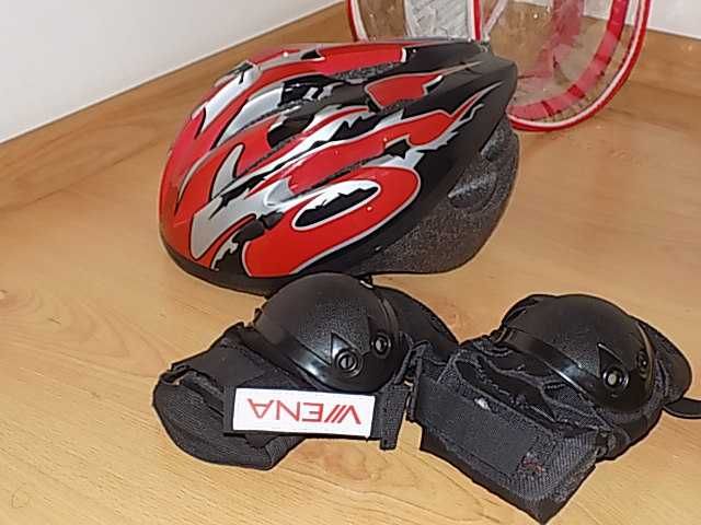 kask+ nakolanniki  zestaw na rolki