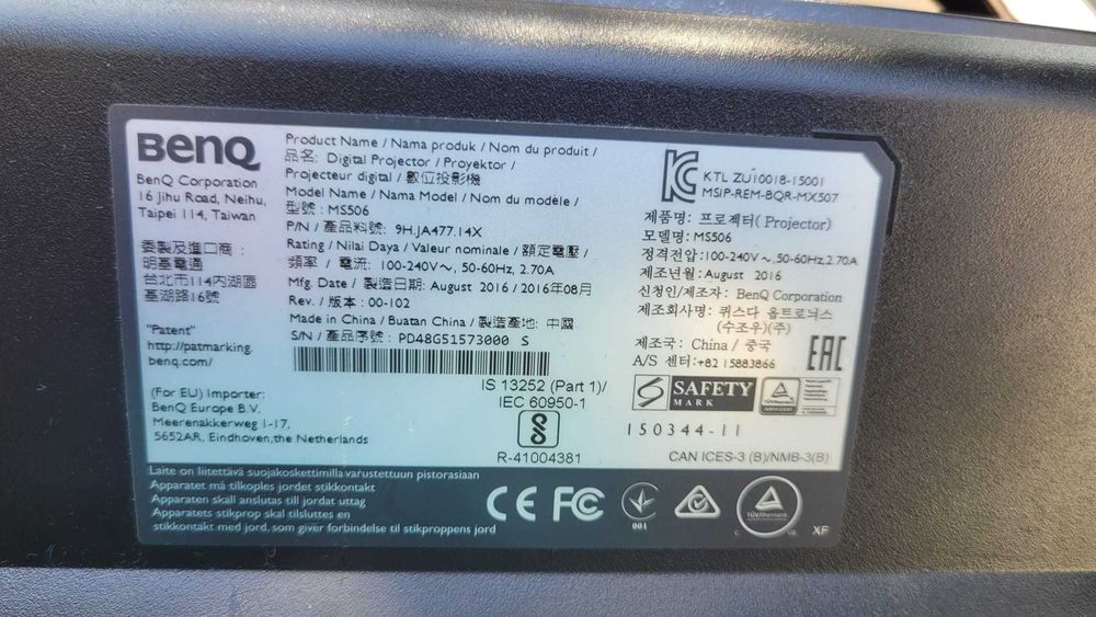 Projetor BENQ Portátil MS506