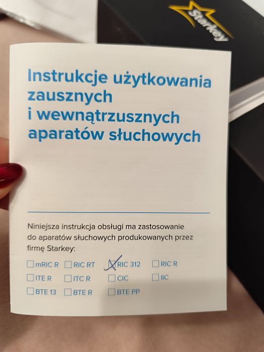 Aparat słuchowy Starkey Evolv RIC 312  zestaw