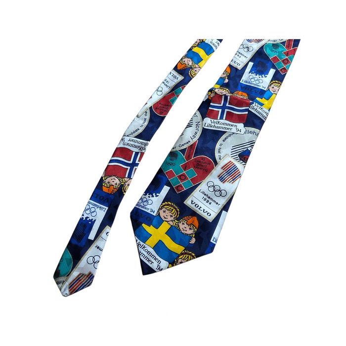 Krawat Lillehammer 1994 Olympics Games Olimpiada Retro Vintage