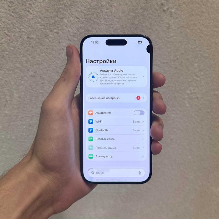 Телефон Apple iPhone 15 Pro 256 GB Blue Titanium Neverlock. (физ+есим)