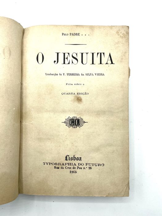 Livro o jesuita de 1865 antigo