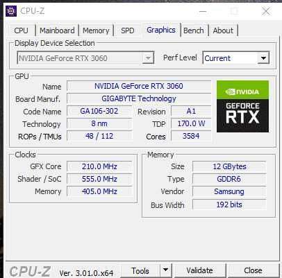 Gigabyte RTX 3060 12GB WINDFORCE OC