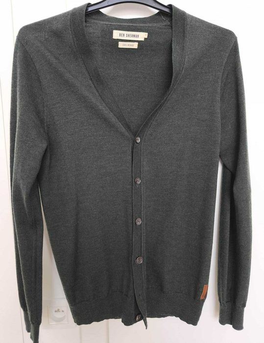 Sweter rozpinany merino marki Ben Sherman