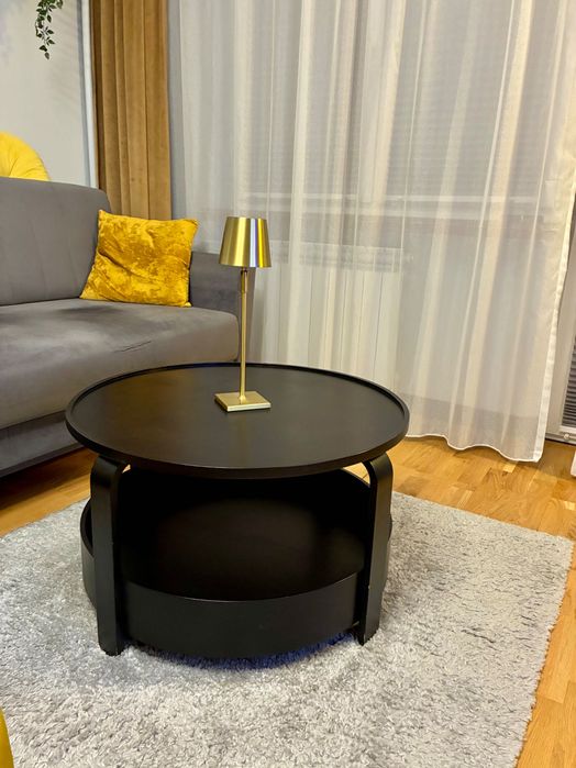 Stolik kawowy czarny, 70cm BORGEBY