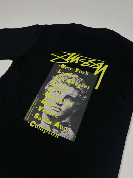 АКЦІЯ! Стильна чорна футболка Stüssy S-XL | Оверсайз футболка стусси