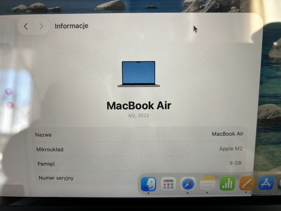 Macbook Air M2 256GB SSD 8GB RAM Space Gray